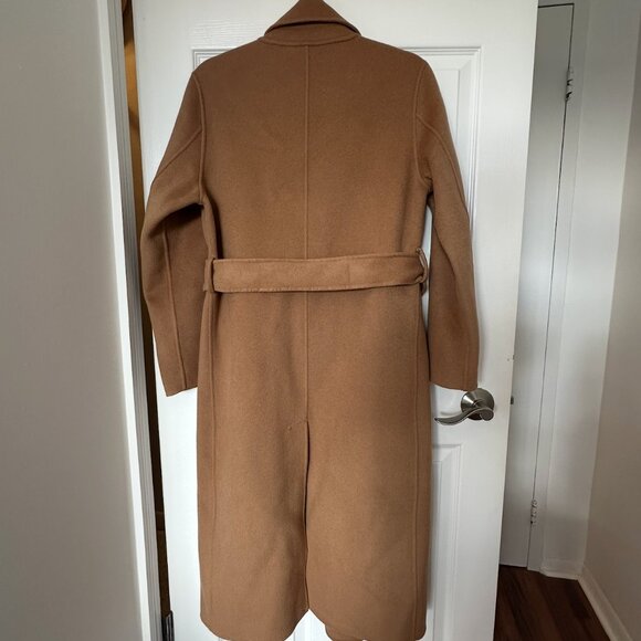 The Curated 70% Wool 30% Cashmere Tailored Long Trench Coat - Picture 4 of 9